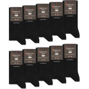6 paar | zwarte diabetes sokken | zonder knellende boord