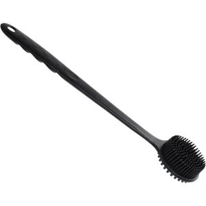 Silicone Body Cleanser - Doucheborstel met Lange Handgreep - Zachte Silicone Achterrubber - Dubbelzijdige Doucheborstel voor Lichaamsreiniging - Silicone Scrubborstel voor Bad