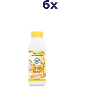 6x Garnier Ultimate Blends Banana Conditioner 350Ml