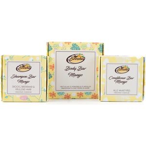 Beesha Bundel Mango | Bevat een Shampoo, Conditioner, en Body Bar | 100% Plasticvrije en Natuurlijke Verzorging
