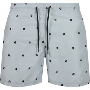 Urban Classics - Embroidery Zwemshorts - 3XL - Grijs/Zwart