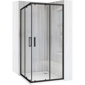 Rea City Black 90X90 - 190 cm - Douchecabine - Vierkant - Zwart