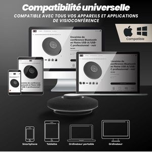 T'nb - Professionele Conferentieluidspreker - Bluetooth en Bekabeld - USB-A/USB-C