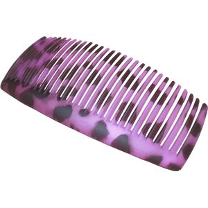 Haarkam-Zijkam siliconen dierenprint roze