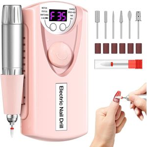 Gsedaox- Elektrische Nagelvijl- Nagelfrees- 6 Bits Manicure en Pedicure Set- Eeltverwijderaar- Draagbaar