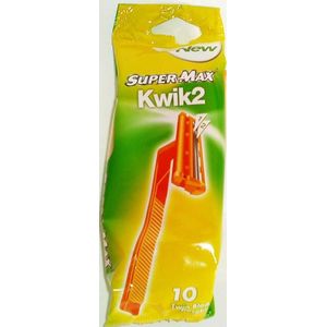 Supermax Kwik 2 Wegwerpmesjes - 10 stuks