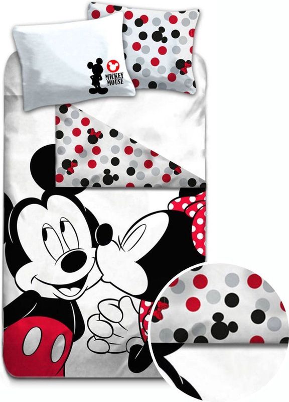 Disney Mickey Mouse Kiss - Dekbedovertrek - Eenpersoons - 140 x 200 cm -  Multi kopen? Vergelijk de beste prijs op beslist.nl