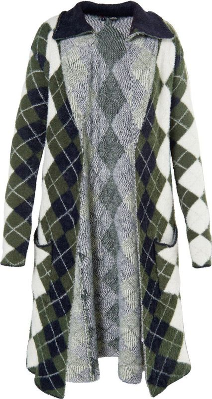 myMo - Vest - Zacht - Scottish Argyle-patroon - Lange Snit