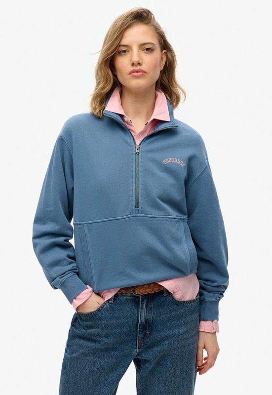 Superdry - Essential Logo - Sweatshirt - Met Halve Rits