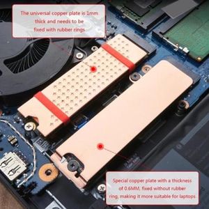 Koellichaam Koper M.2 - NVMe Laptop Koellichaam met Thermische Pad - 2230 2280 NVMe SSD-ondersteuning voor G15 5530 G16 7630 2023 Gaminglaptop