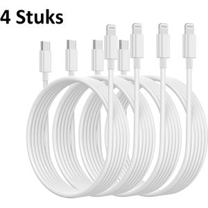 USB C kabel - oplader kabel -1m Geschikt voor iPhone 4 Pack