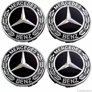 Tip: Set van 4 Originele Mercedes naafdoppen Zwart krans 76mm - OEM Product - A 222 400 22 00 Naafdoppen -Naafkappen - Originele Velgen - Logo - Embleem - Naafkapjes - Velgen - Wielen - Banden -