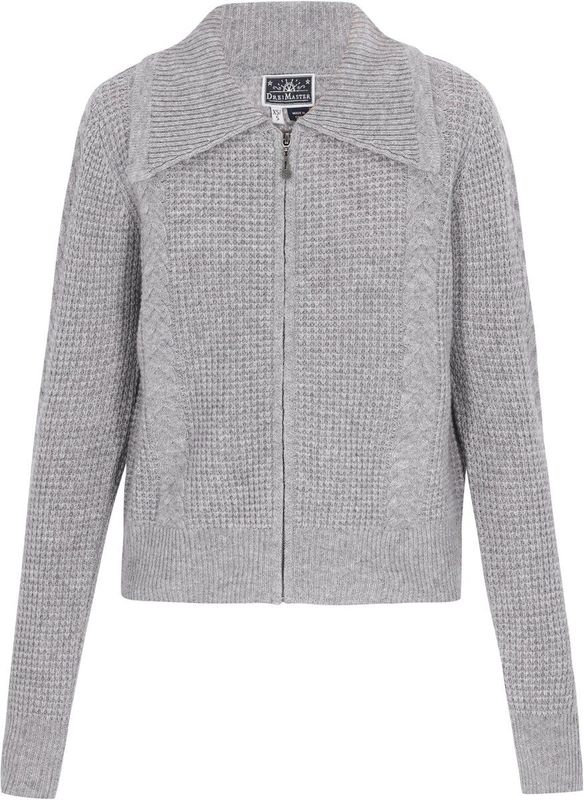 DreiMaster - Maritim - Gebreid Vest - Lichtgrijs