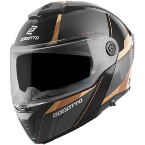 Bogotto FF404 Ezion Zwart Bruin Systeemhelm - Maat L - Helm