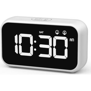 Digitale Spiegel Wekker met Snooze, 40 Beltonen en Spraakgestuurd