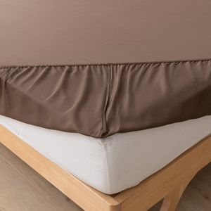 Bamboe hoeslaken Coffee Brown donkerbruin 200x220 cm – Standaard matras, zacht, ademend & hypoallergeen | Boomba Bamboo®