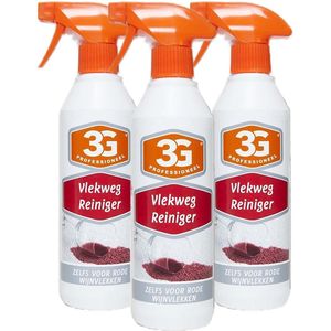3G Professioneel Vlekweg reiniger spray - Zelfs voor rode wijnvlekken - tapijtreiniger - 3x 500ml