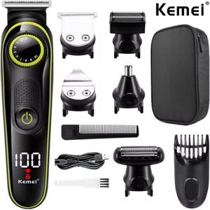 5-in-1 Baardtrimmer Mannen-5- Verwisselbare Opzetstukken-Trimmer Baard en Lichaam