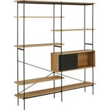 Boekenkast Rechthoek - Naturel MDF - 172x27x188cm - Giga Living