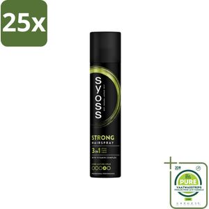 25 x Syoss - Strong Hold - Haarspray - Sterke Fixatie - 300 ml - Grootverpakking - Haarspray - Sterke Fixatie - Langdurige Hold - Styling - Verzorging