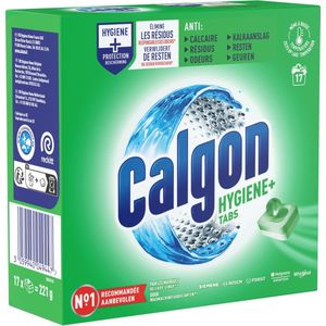 Calgon Wasmiddel tabs Hygiëne+ - anti kalk - 17 tabs - Voordeelverpakking 24 stuks