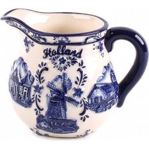 Delfts Blauw Embossed Melkkan Holland - Souvenir
