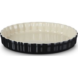 Le Creuset Aardewerken taartvorm Ebbenzwart 28cm 2,1l