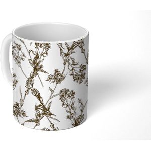 Mok - Koffiemok - Vintage - Planten - Bloemen - Patronen - Mokken - 350 ML - Beker - Koffiemokken - Theemok