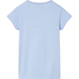 Kindershirt Blauw - 104 - Katoen - Kersenprint