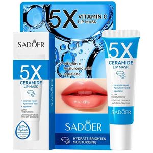 SADOER | Ceramide Repair + Hyaluronic + Squalane Lip Mask | Lippenbalsem | Hydraterend | Vochtinbrengend | Vermindert rimpels | Anti-aging | Lippenverzorging | Lipstick | Zachte lippen | Volle lippen | Glans | Droge lippen | Lippenstift | Lipbalsem