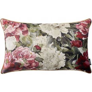 Decoratieve Kussensloop - Fluweel - Bloemenprint - 30x50cm