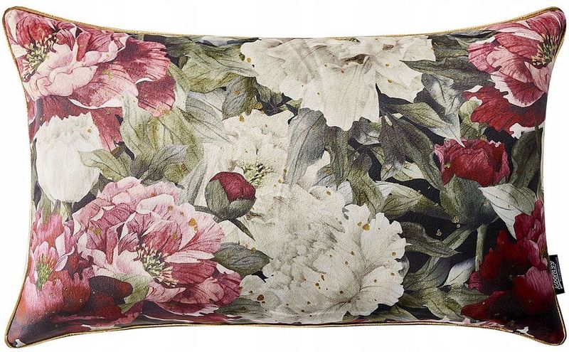 Decoratieve Kussensloop - Fluweel - Bloemenprint - 30x50cm