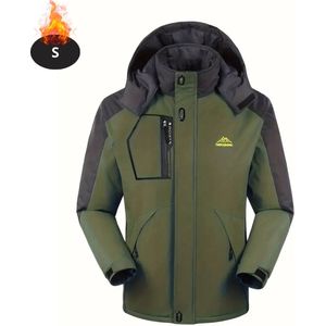 Livano Skipak - SkiBroek - Skijas - Ski Suit - Wintersport - Heren - Winter - Warm Fleece - Legergroen - Maat S