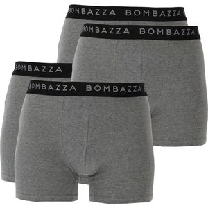 Bombazza - Heren Onderbroeken 4-Pack - Katoen - Boxershort - Grijs - Maat XL