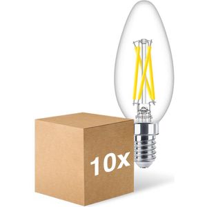 Voordeelpak 10x Philips MASTER LED E14 Kaars Filament Helder 2.5W 340lm - 922-927 Dim To Warm | Beste Kleurweergave - Dimbaar - Vervangt 25W