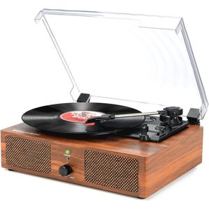 Vinyl Platenspeler met Bluetooth en USB | 3 Snelheden | Vintage Design