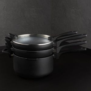Russell Hobbs Metallic Marble kookpannenset, 4-delig, potten en pannensets, antiaanbaklaag, inductie