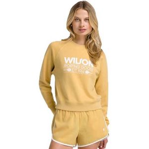 Wilson Sideline Crew Sweatshirt Geel S Vrouw