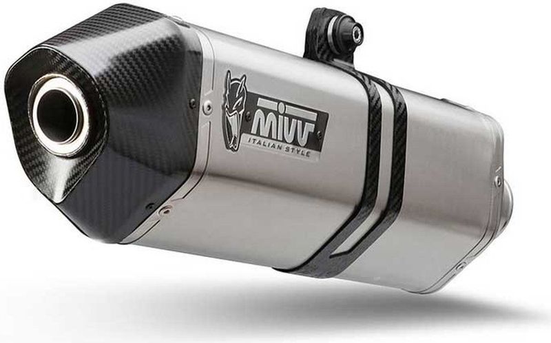 Mivv - Speed Edge - Slip On Uitlaatdemper - Zilver - Gehomologeerd voor Suzuki V-Strom 800 De 2023-24