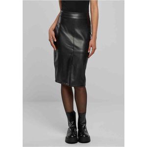 Urban Classics - Synthetic Leather Kokerrok - 3XL - Zwart