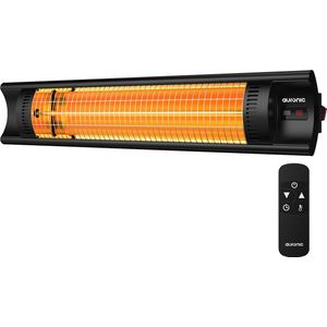 Auronic Terrasverwarmer - Infrarood - Heater - Elektrisch - 2500W - Afstandsbediening - 4 Standen - Zwart