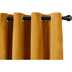 Lifa-Living - gordijnen - verduisterend - fluweel - ocher - wasbaar - 250x150 cm