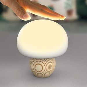 Led-nachtlamp, paddenstoel, schattig, nachtlamp, USB, siliconen, toetsdetector, sfeerlamp, slaapkamer, tafellamp