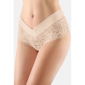 Bellivalini Dames Hipster Hot Pants met Kanten – Ondergoed – Beige-5 – S - BLV-GAB-155
