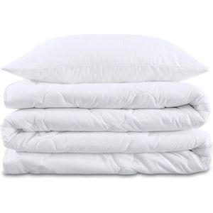 Solene Dekbed Zonder Overtrek Set – Dekbed 140×200 cm + Kussen 80×80 cm – Lichtgewicht Zomerdekbed – Ademend en Verfrissend – Oeko-Tex Gecertificeerd – Wasbaar op 60 °C – Duurzaam en Comfortabel