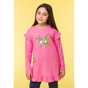 WOODY PYJAMA MEISJES ROZE - 12 JAAR