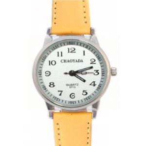 Horloge Chaoyada Geel Seconden aanduiding - Charme Bijoux