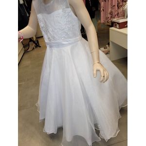 Exclusief communie kleedje voor meisjes - wit - 7/8 jaar