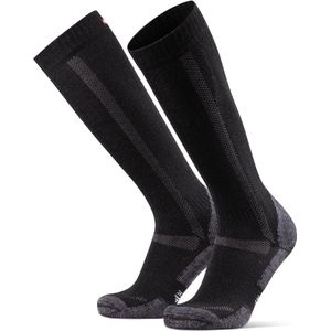 DANISH ENDURANCE Wandelsokken met Merino Wol, Kniehoogte, voor Dames & Heren, 1 Paar, Zwart, 43-47