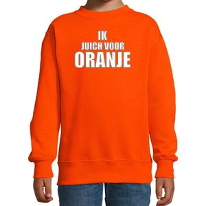 Oranje fan sweater voor kinderen - ik juich voor oranje - Holland / Nederland supporter - EK/ WK trui / outfit 96/104 (3-4 jaar)